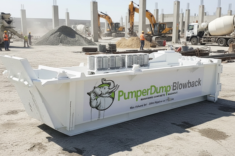 PumperDump Concrete Blowback Bin